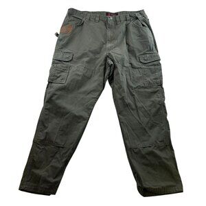 Ripstop Men Cargo Pants Size 46x34 Straight Utility Casual Green Relaxed Classic